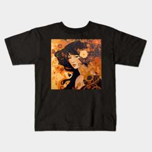 Art Deco Style Woman Kids T-Shirt